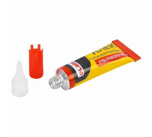 Клей моментальный (суперклей) LAIMA, 3 г, УЛЬТРАПРОЧНЫЙ, отрывная мультикарта, 605567