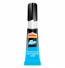 Клей-гель моментальный Супер МОМЕНТ, 3 г, отрывная мультикарта, 622917