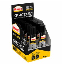 Клей универсальный МОМЕНТ Кристалл, 30 мл, в шоу-боксе, 873873