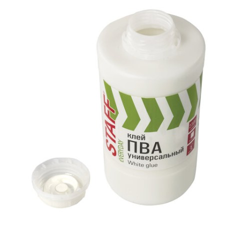 Клей ПВА универсальный 2,3 кг (бумага, картон, дерево), STAFF, 606433