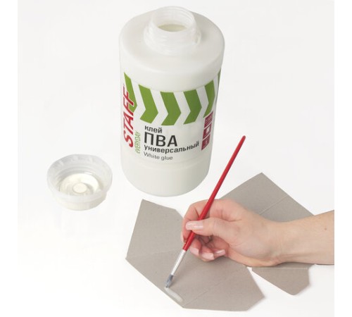 Клей ПВА универсальный 2,3 кг (бумага, картон, дерево), STAFF, 606433