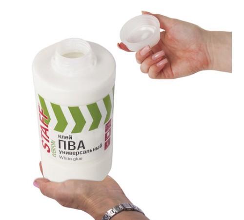Клей ПВА универсальный 2,3 кг (бумага, картон, дерево), STAFF, 606433