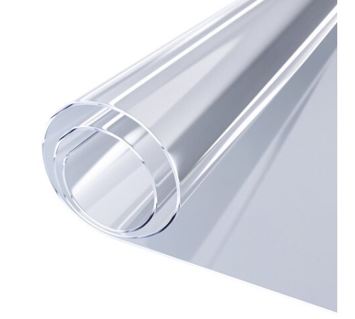 Коврик-подкладка, скатерть ПВХ прозрачная, гибкое/мягкое стекло, 120х60 см, 0,8 мм, DASWERK (ДАСВЕРК), 607878