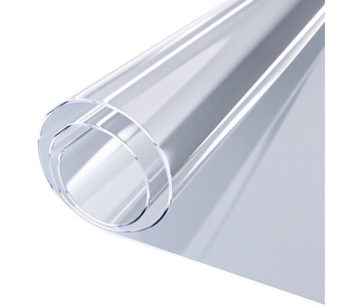 Коврик-подкладка, скатерть ПВХ прозрачная, гибкое/мягкое стекло, 140х60 см, 0,5 мм, DASWERK (ДАСВЕРК), 607880