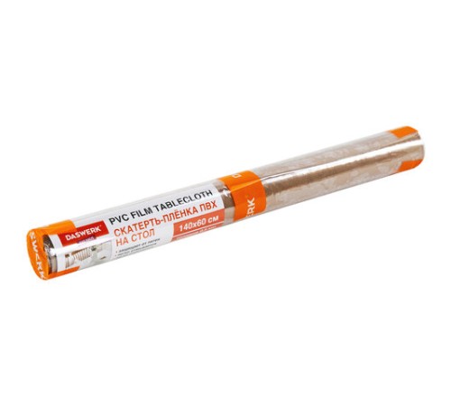 Коврик-подкладка, скатерть ПВХ прозрачная, гибкое/мягкое стекло, 140х60 см, 0,5 мм, DASWERK (ДАСВЕРК), 607880