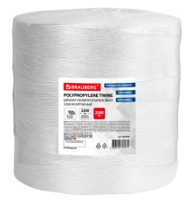 Шпагат полипропиленовый крученый длина 2200 м, диаметр 2,3 мм, BRAUBERG, 607945