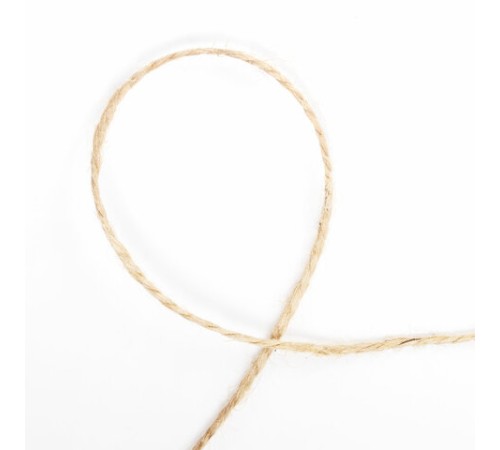 Шпагат джутовый полированный длина 900 м диаметр 2 мм, 3-х ниточный, BRAUBERG, 607946