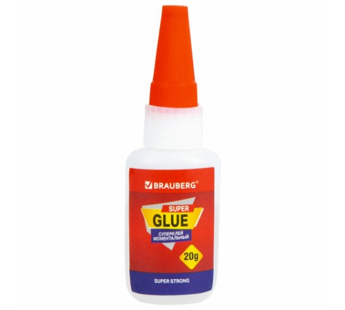 Клей моментальный ультрапрочный суперклей BRAUBERG EXTRA, 20 г, МАКСИМАЛЬНЫЙ ОБЪЕМ, 608101