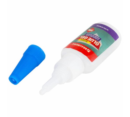 Клей-Гель моментальный ультрапрочный суперклей BRAUBERG EXTRA, 20 г, МАКСИМАЛЬНЫЙ ОБЪЕМ, 608102