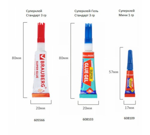 Клей-гель моментальный (суперклей) BRAUBERG 
