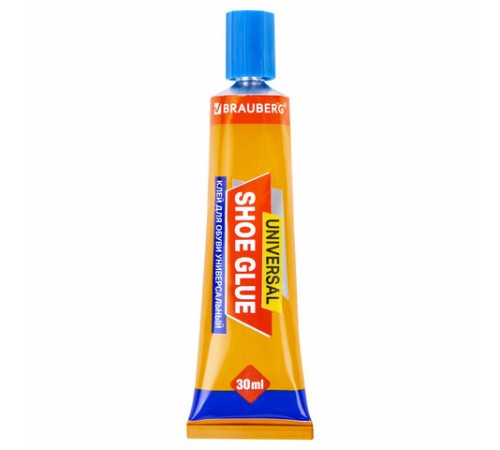 Клей универсальный обувной водостойкий BRAUBERG EXTRA, 30 мл, прочный, блистер, 608105