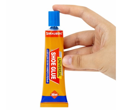 Клей универсальный обувной водостойкий BRAUBERG EXTRA, 30 мл, прочный, блистер, 608105
