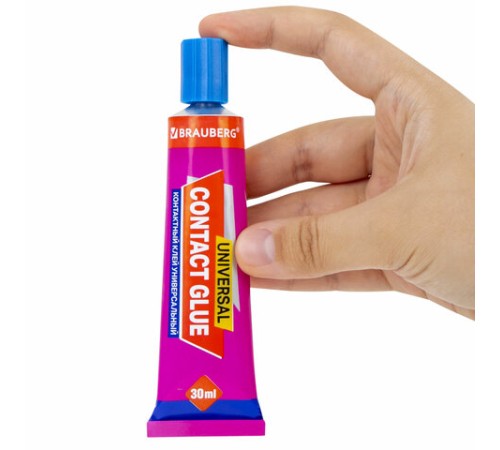 Клей контактный универсальный BRAUBERG EXTRA, 30 мл, прочный, блистер, 608106