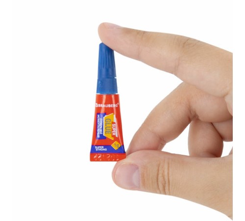 Клей моментальный суперклей экономичный BRAUBERG EXTRA, 1 г суперпрочный, КОМПЛЕКТ 6 ШТ., 608109