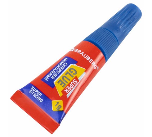 Клей моментальный суперклей экономичный BRAUBERG EXTRA, 1 г суперпрочный, КОМПЛЕКТ 6 ШТ., 608109