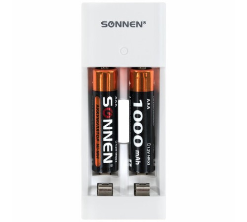 Зарядное устройство с аккумуляторами 4 шт. (2+2) AA+AAA (HR6+HR03), 2700 mAh + 1000 mAh, SONNEN (СОНЕН) BC2, 455005 Зарядное устройство с аккумуляторами 4 шт. (2+2) AA+AAA (HR6+HR03), 2700 mAh + 1000 mAh, SONNEN (СОНЕН) BC2, 455005