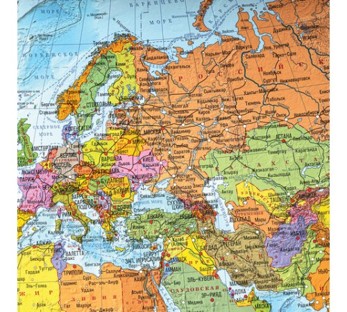 Карта мира политическая 157х107см, 1:21,5М, с ламинацией, интерактивная, европодвес, BRAUBERG, 112386