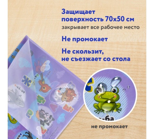 Настольное покрытие ЮНЛАНДИЯ для труда и творческих занятий, ПВХ, 