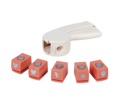 Дырокол фигурный, со сменными насадками, 5 штук, ОСТРОВ СОКРОВИЩ, 662783