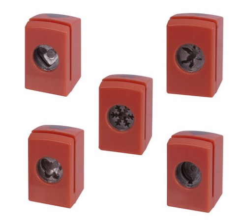 Дырокол фигурный, со сменными насадками, 5 штук, ОСТРОВ СОКРОВИЩ, 662783