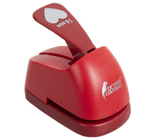 Дырокол фигурный 1 шт., диаметр вырубки 16 мм, 8 видов ассорти, ОСТРОВ СОКРОВИЩ, 665225