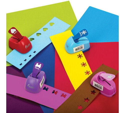 Дырокол фигурный 1 шт., диаметр вырубки 16 мм, 8 видов ассорти, ОСТРОВ СОКРОВИЩ, 665225