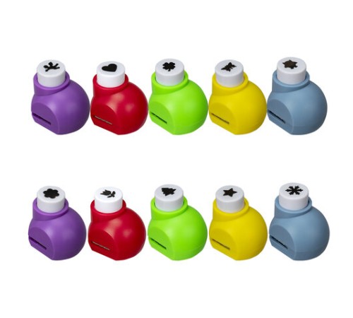 Дыроколы фигурные, НАБОР 12 видов, диаметр вырубки 10 мм, ОСТРОВ СОКРОВИЩ, 665226