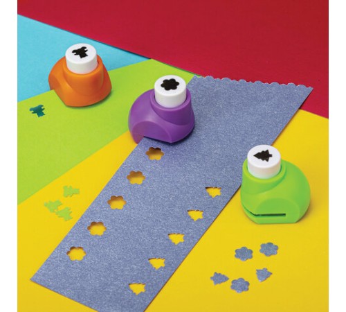 Дыроколы фигурные, НАБОР 12 видов, диаметр вырубки 10 мм, ОСТРОВ СОКРОВИЩ, 665226