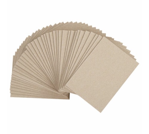 Картон переплетный, толщина 1,5 мм, А6 (105х148 мм), КОМПЛЕКТ 40 шт., BRAUBERG ART, 665562