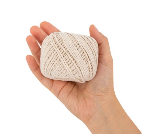 Шпагат хлопковый для прошивки документов, вязания, макраме, длина 100 м, диаметр 1,5 мм, BRAUBERG, 700361