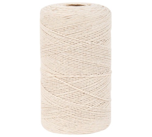 Шпагат хлопковый для прошивки документов, вязания, макраме, длина 500 м, диаметр 1,5 мм, BRAUBERG, 700362
