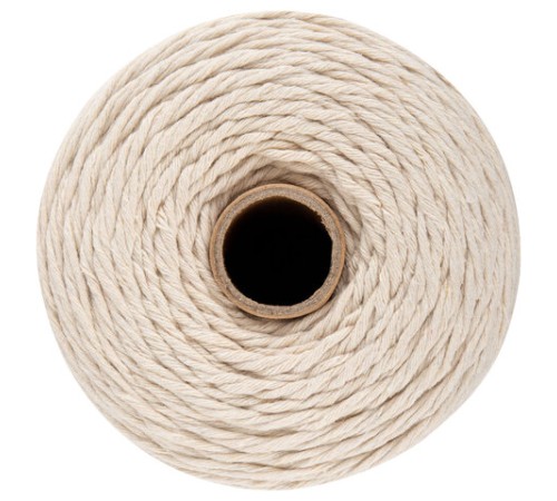 Шпагат хлопковый для прошивки документов, вязания, макраме, длина 500 м, диаметр 1,5 мм, BRAUBERG, 700362