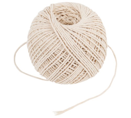 Шпагат хлопковый для прошивки документов, вязания, макраме, длина 200 м, диаметр 2 мм, BRAUBERG, 700363