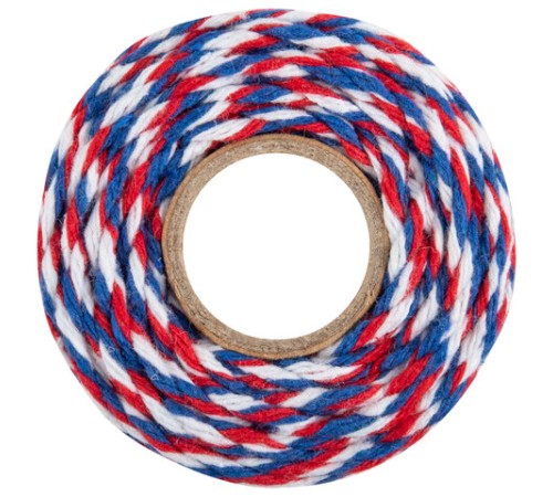 Нить хлопчатобумажная для прошивки документов, ТРИКОЛОР, диаметр 1,6 мм, длина 120 м, BRAUBERG, 700364