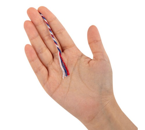 Нить хлопчатобумажная для прошивки документов, ТРИКОЛОР, диаметр 1,6 мм, длина 120 м, BRAUBERG, 700364