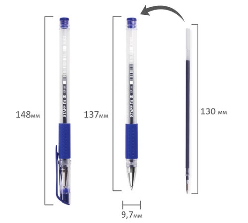 Ручка гелевая STAFF 