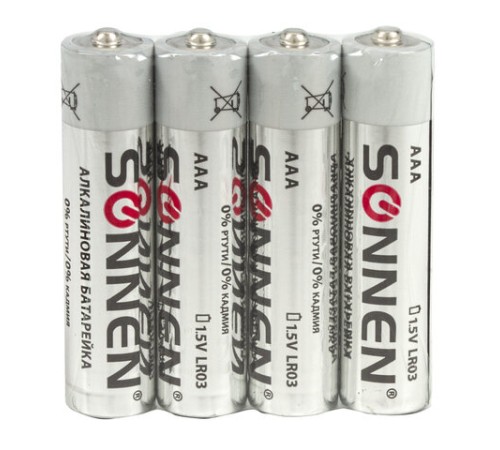 Батарейки КОМПЛЕКТ 24 шт, SONNEN Alkaline, ААА (LR03, 24А), алкалиновые, мизинчиковые, короб, 455096 Батарейки КОМПЛЕКТ 24 шт, SONNEN Alkaline, ААА (LR03, 24А), алкалиновые, мизинчиковые, короб, 455096