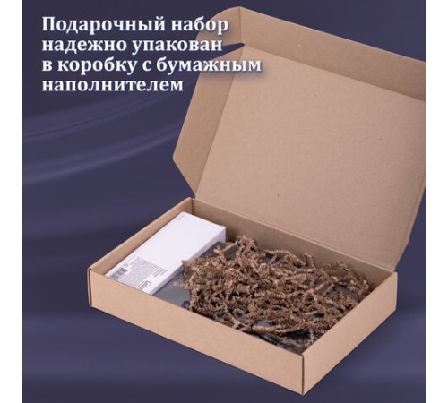 Ручка перьевая GALANT Versus, корпус золотистый, ежедневник недатированный А5 черный, пакет, 880906