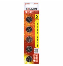 Батарейки литиевые SONNEN Lithium CR2032 
