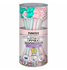 Ручка с топпером с блёстками шариковая масляная FUNSTER (ФАНСТЕР) 