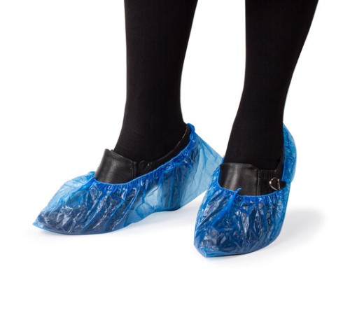 Бахилы КОМПЛЕКТ 100 штук (50 пар) в упаковке, ПРОЧНЫЕ, 40х14 см, 4 г, ПНД, LAIMA, 103425