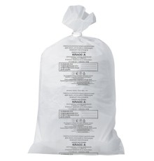 Мешки для мусора медицинские КОМПЛЕКТ 50 шт., класс А (белые), 80 л, 70х80 см, 14 мкм