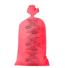 Мешки для мусора медицинские КОМПЛЕКТ 20 шт., класс В (красные), 100 л, 60х100 см, 14 мкм