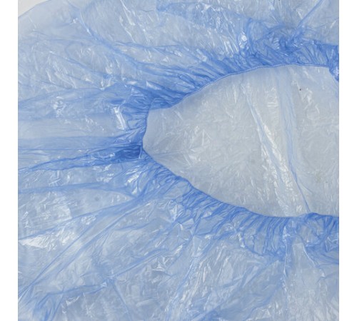 Бахилы КОМПЛЕКТ 100 штук (50 пар) в упаковке, ЭКОНОМ, размер 40х14 см, 1,8 г, ПНД, ЛЮБАША, 104978