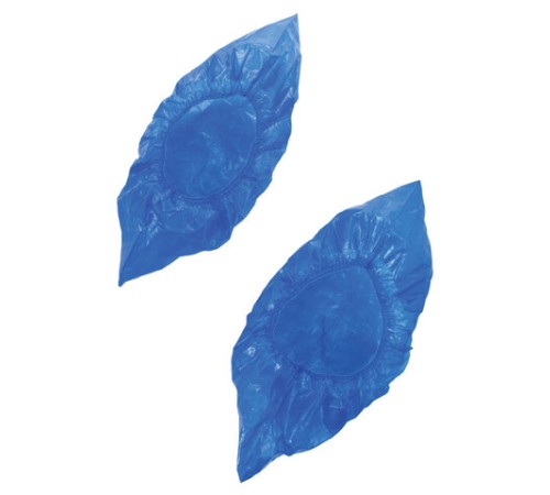 Бахилы КОМПЛЕКТ 30 штук (15 пар), СВЕРХПРОЧНЫЕ, двойная резинка, 40х14 см, 100 мкм, 10 г, LAIMA, 104981