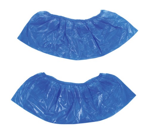 Бахилы КОМПЛЕКТ 30 штук (15 пар), СВЕРХПРОЧНЫЕ, двойная резинка, 40х14 см, 100 мкм, 10 г, LAIMA, 104981