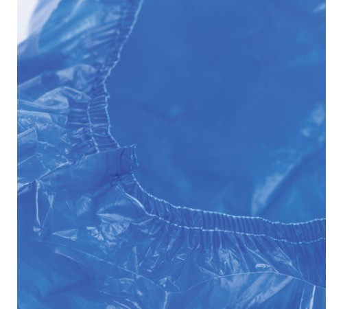 Бахилы КОМПЛЕКТ 30 штук (15 пар), СВЕРХПРОЧНЫЕ, двойная резинка, 40х14 см, 100 мкм, 10 г, LAIMA, 104981