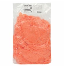 Бахилы КОМПЛЕКТ 100 штук (50 пар), ДЕТСКИЕ, размер 30х12 см, 2 г, ПНД, оранжевые, LAIMA, 104983