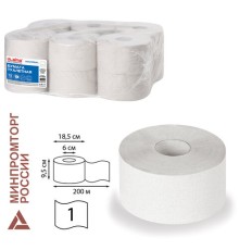 Бумага туалетная 200 м, LAIMA (T2), UNIVERSAL, 1-слойная, цвет натуральный, КОМПЛЕКТ 12 рулонов, 111334