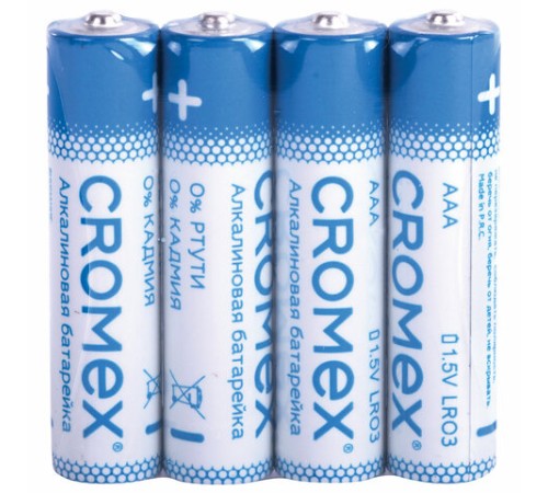 Батарейки алкалиновые "мизинчиковые" КОМПЛЕКТ 40 шт., CROMEX (КРОМЕКС) Alkaline, ААА (LR03, 24А), в коробке, 455596 Батарейки алкалиновые "мизинчиковые" КОМПЛЕКТ 40 шт., CROMEX (КРОМЕКС) Alkaline, ААА (LR03, 24А), в коробке, 455596